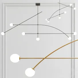 Tempo wide minimalist chandelier